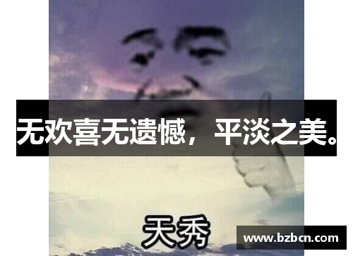 无欢喜无遗憾，平淡之美。